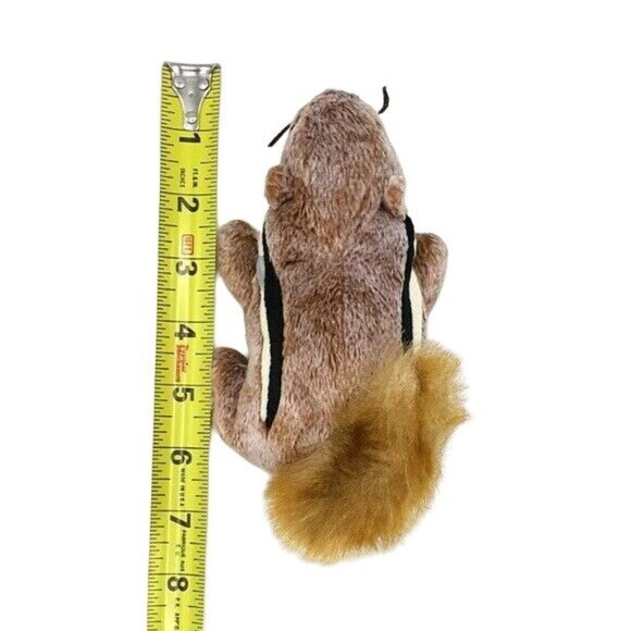 Ty Beanie Babies Realistic Chipmunk Plush 7" Stripe Fluffy Tail Chipper Vintage - Picture 8 of 8